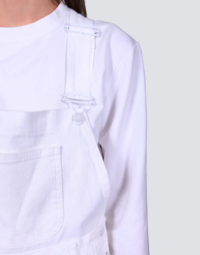 All Over It Dungarees - White