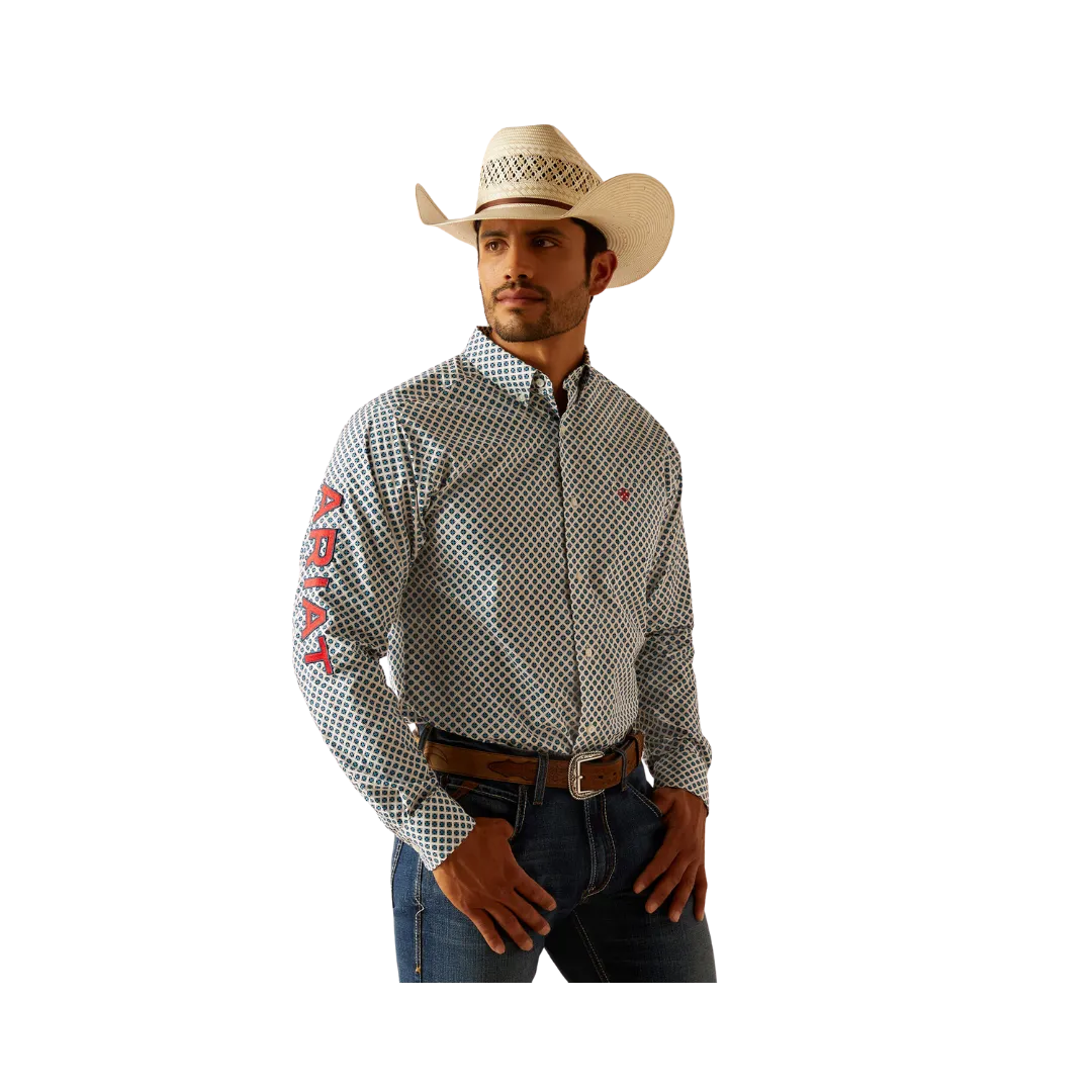 Ariat Men's Team Lochlan Fitted White Shirt