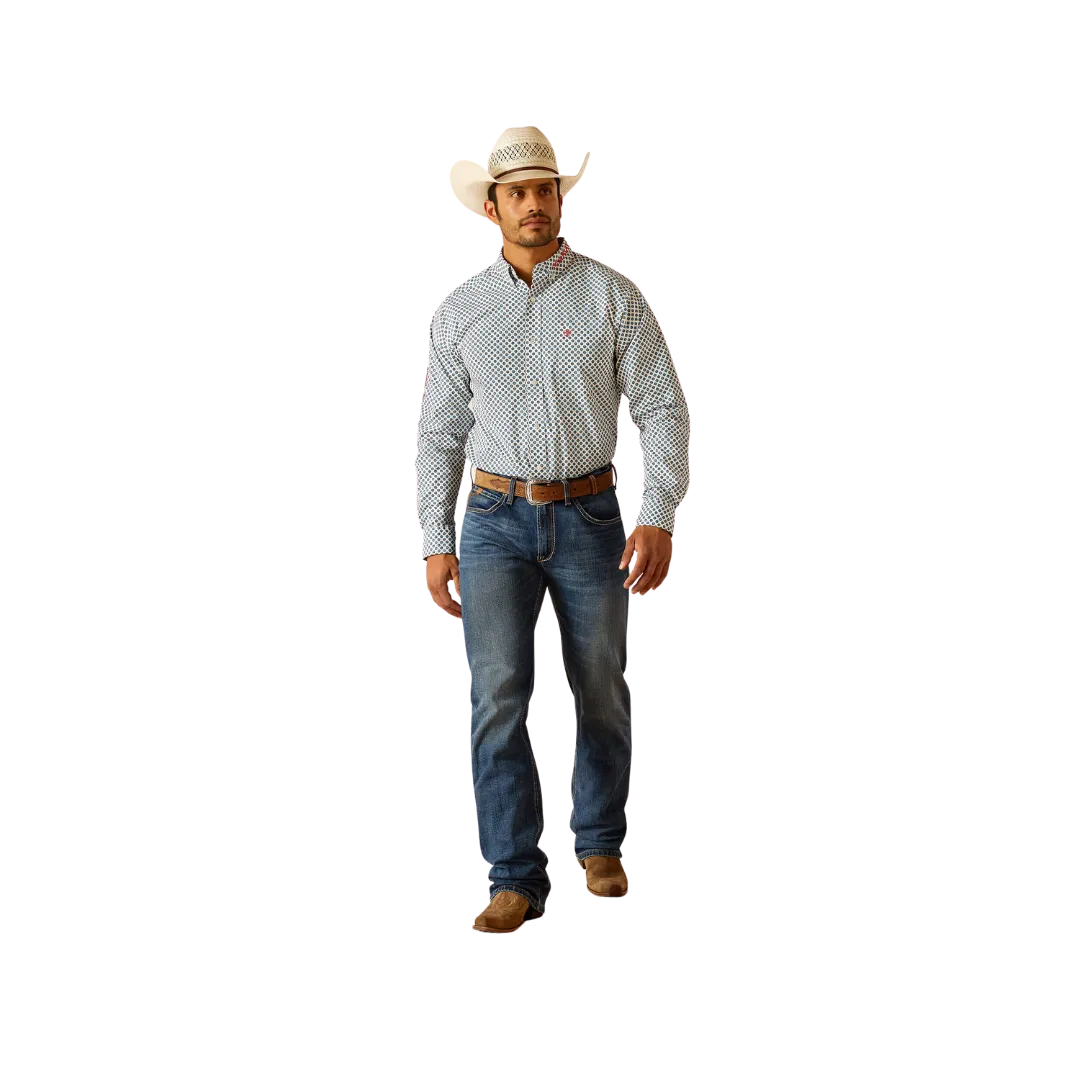Ariat Men's Team Lochlan Fitted White Shirt