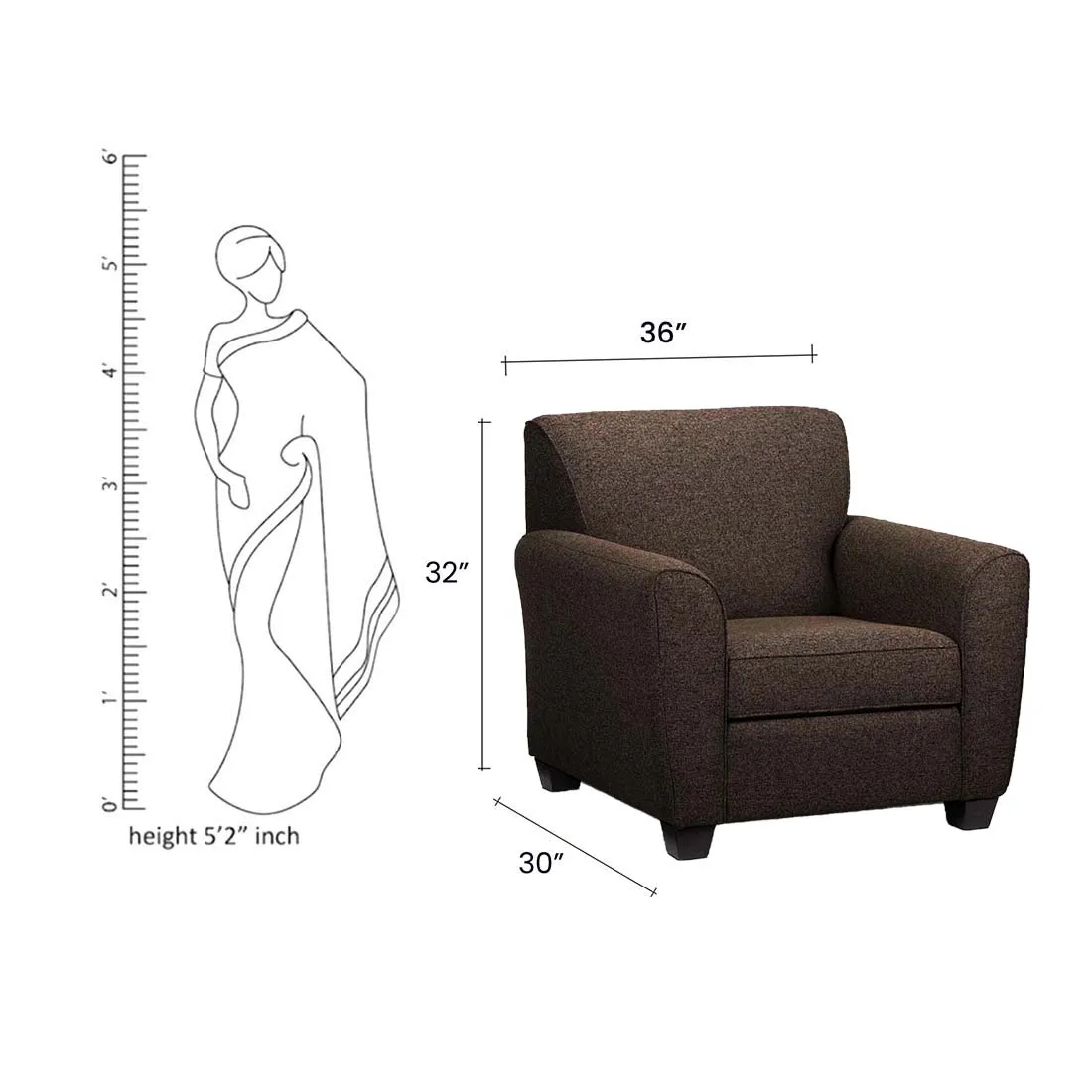 Holden 1 Seater Sofa for Living Room
