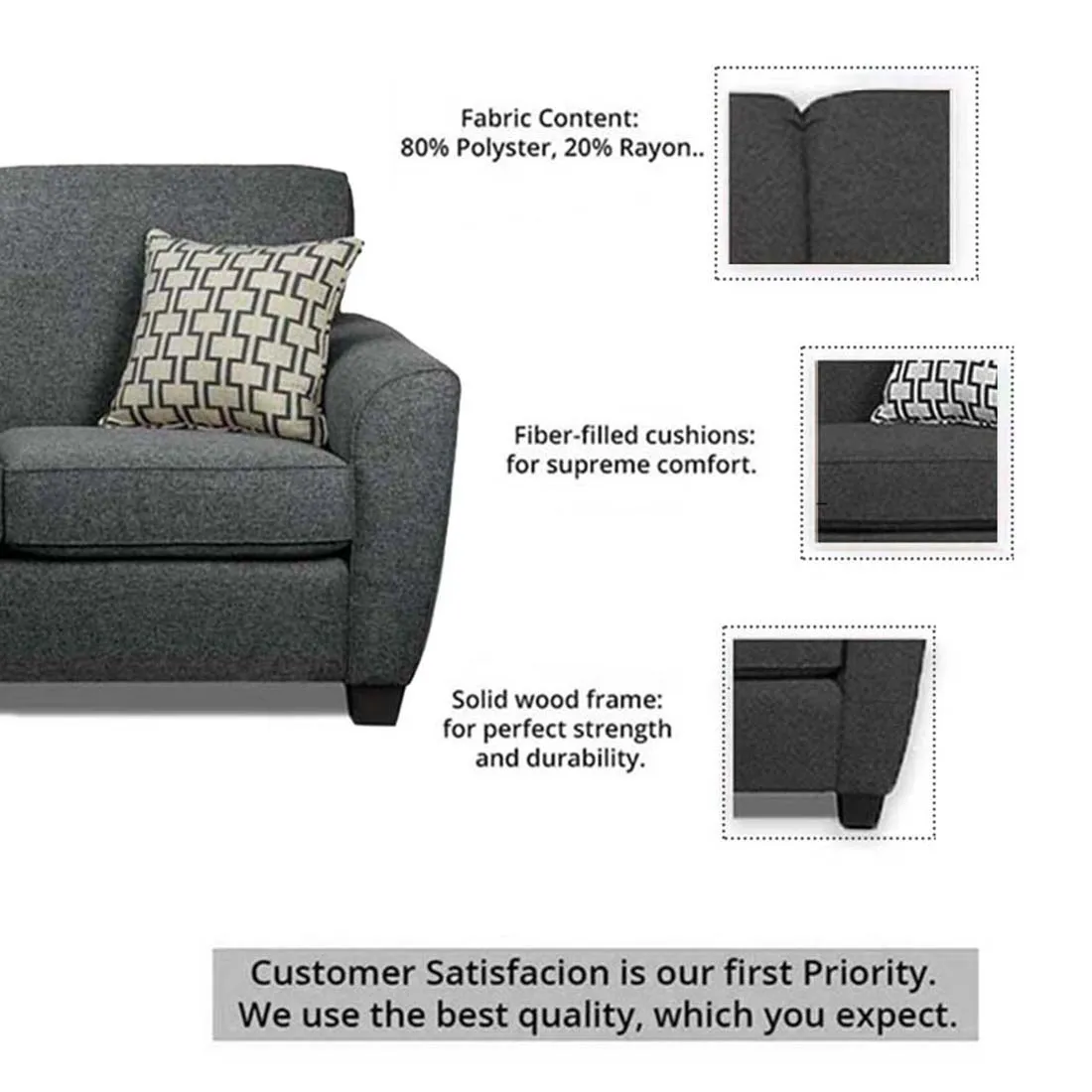 Holden 1 Seater Sofa for Living Room