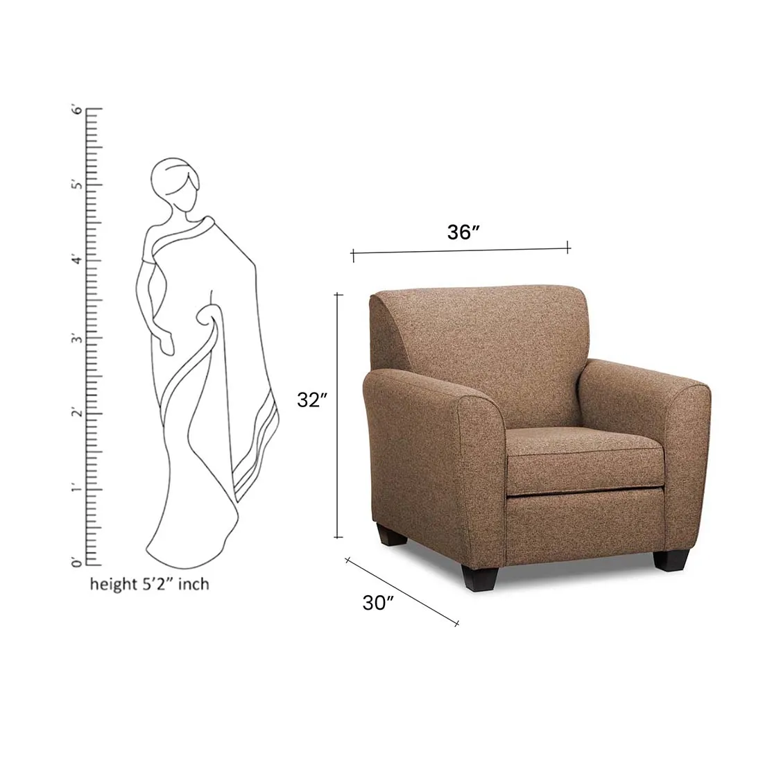 Holden 1 Seater Sofa for Living Room