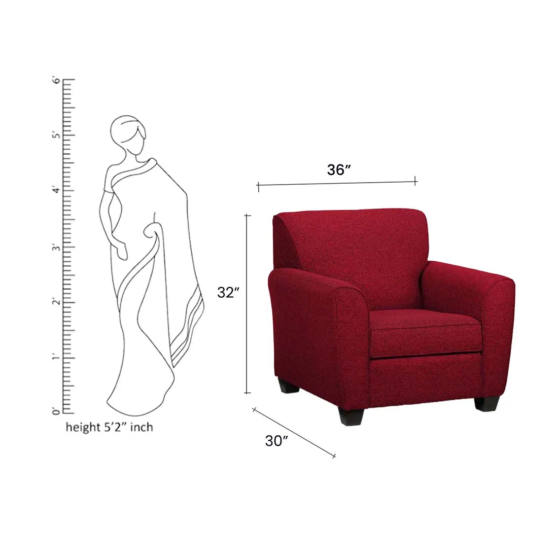 Holden 1 Seater Sofa for Living Room