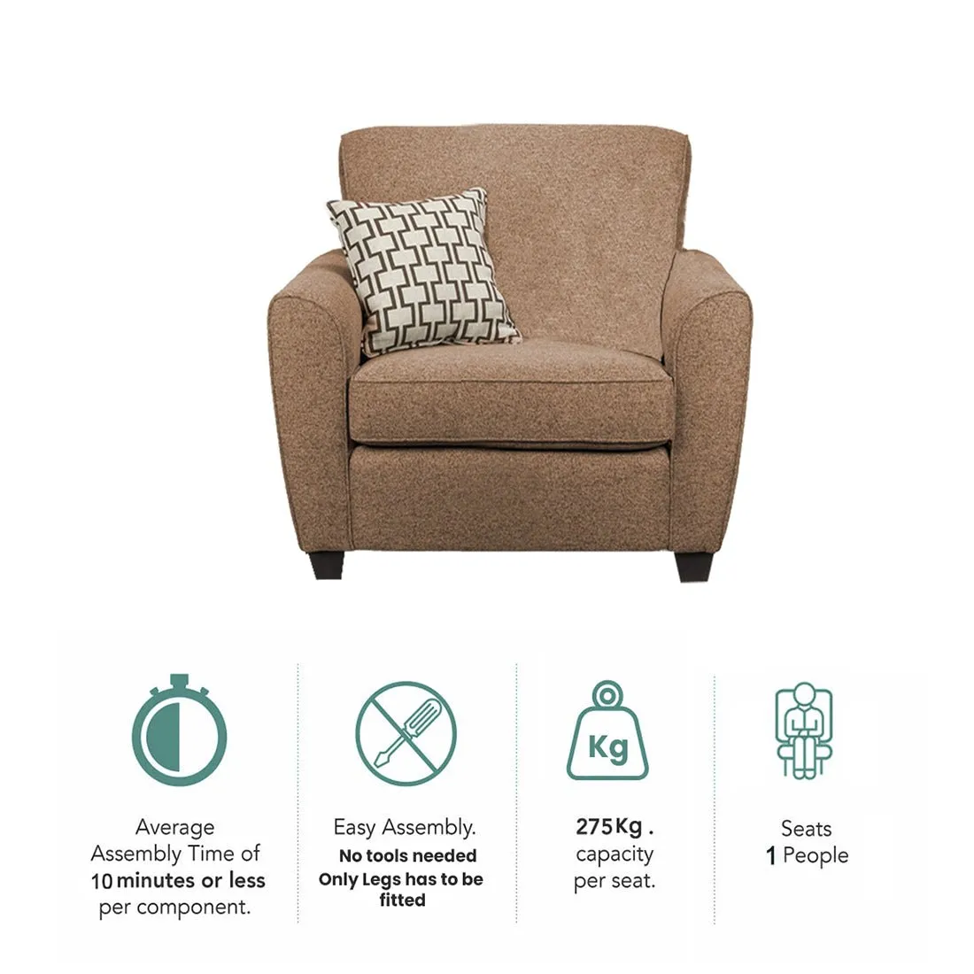 Holden 1 Seater Sofa for Living Room