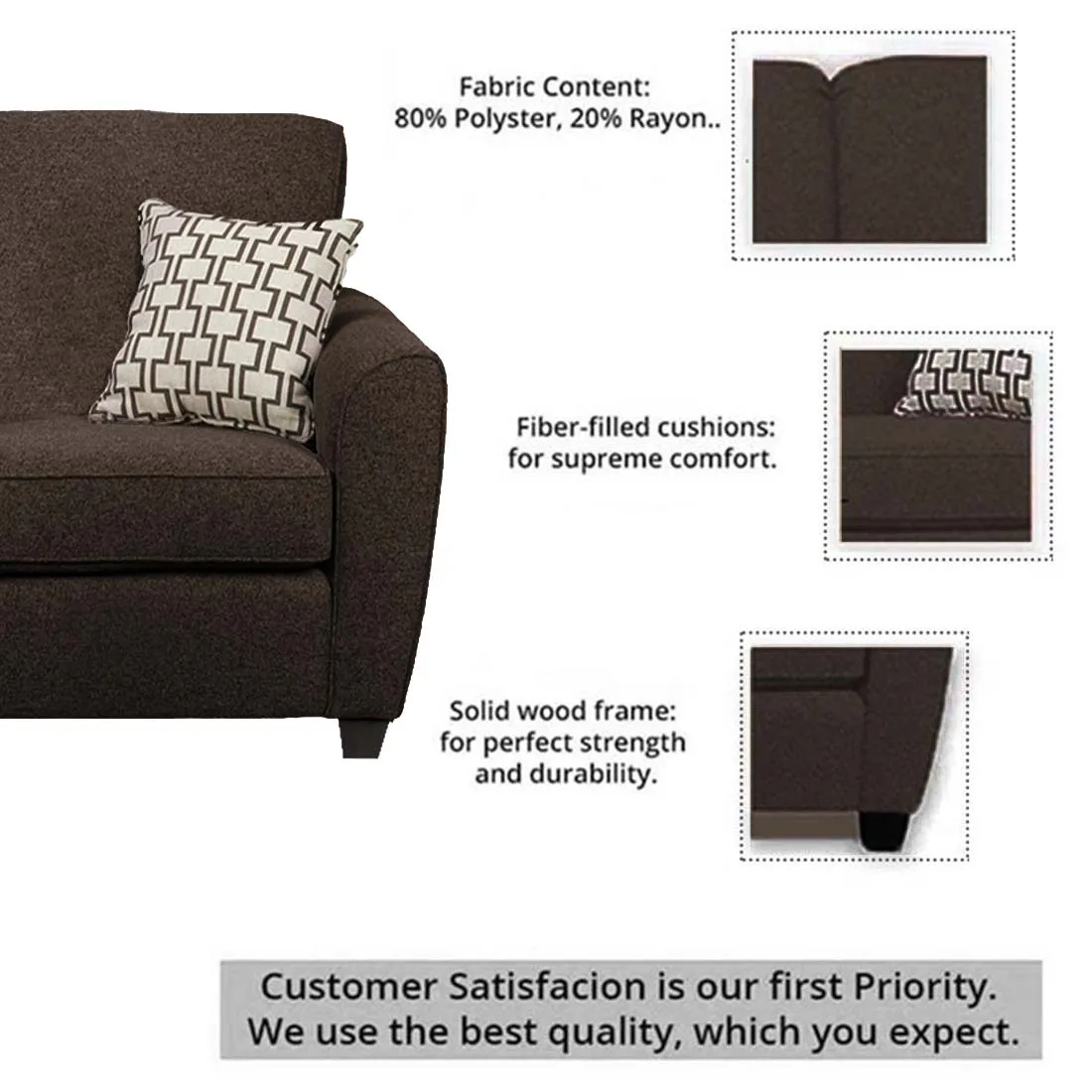 Holden 1 Seater Sofa for Living Room