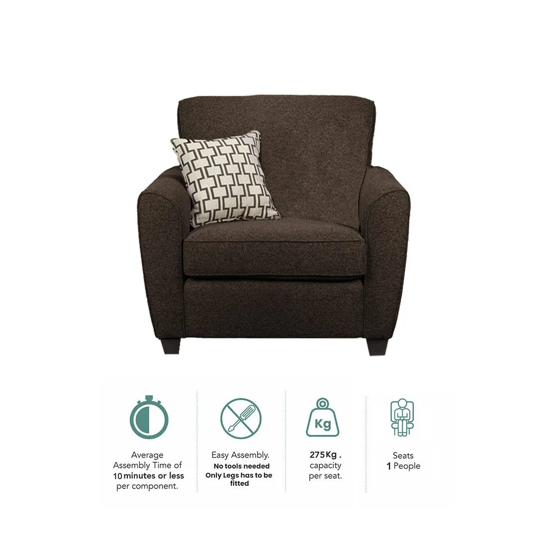 Holden 1 Seater Sofa for Living Room