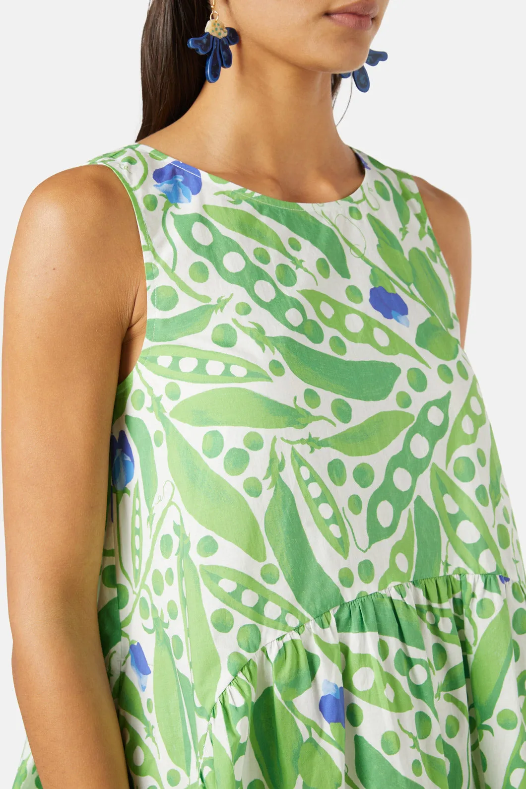 Peas Everywhere Tulip Dress