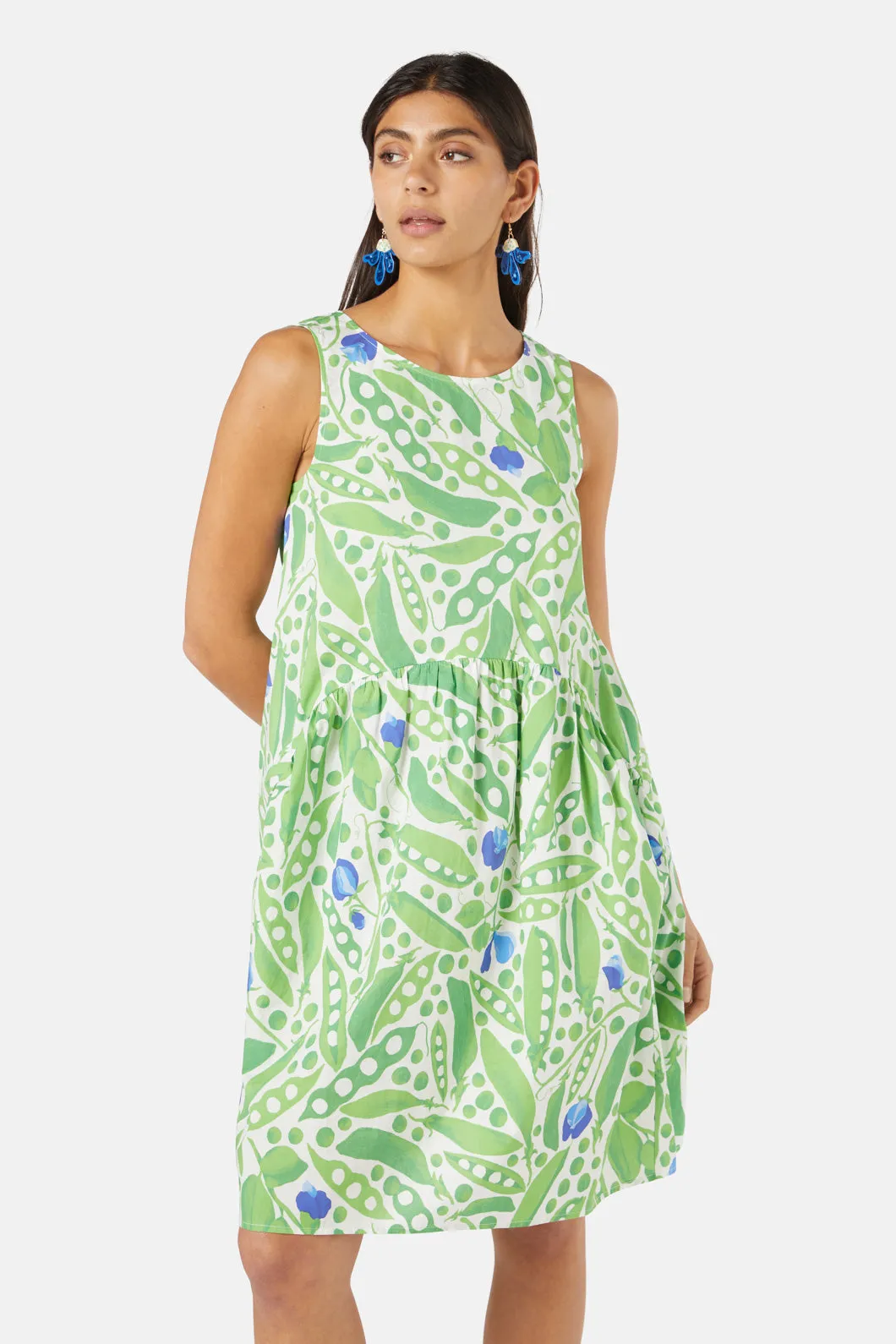 Peas Everywhere Tulip Dress