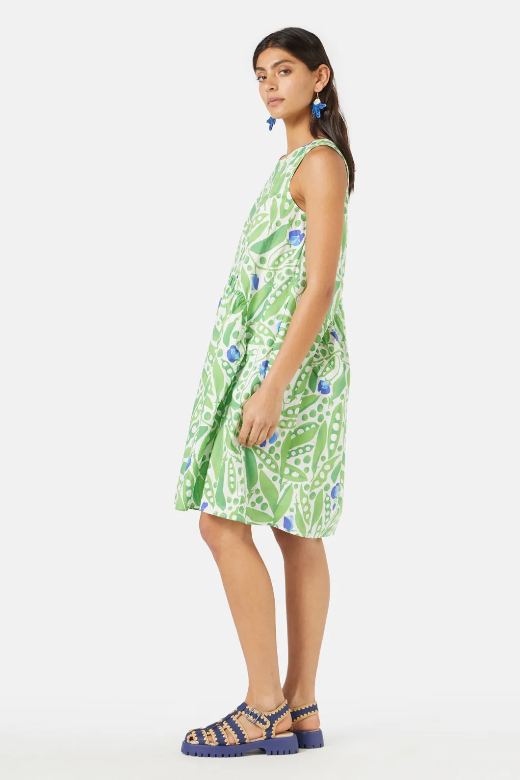 Peas Everywhere Tulip Dress