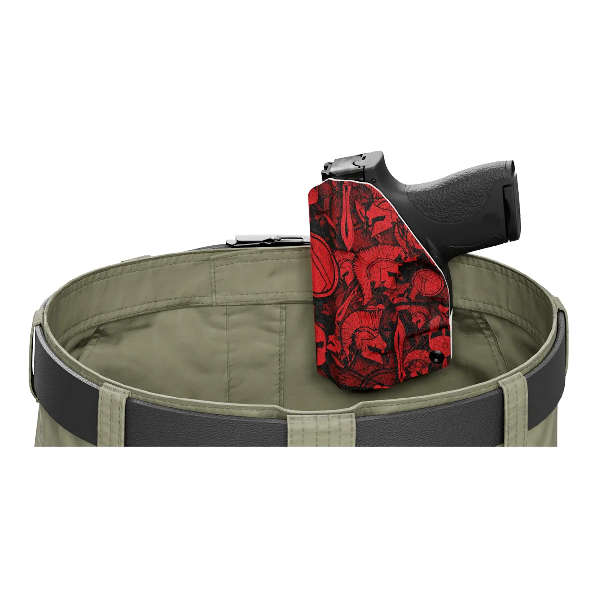 Red Spartan Camo Custom Printed Holster - IWB Kydex Holster